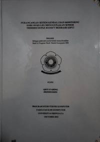 PERANCANGAN SISTEM KENDALI DAN MONITORING SUHU OVEN LPG MENGGUNAKAN SENSOR THERMOCOUPLE MAX6675 BERBASIS ESP32