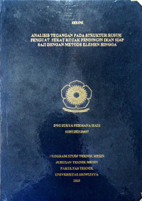 ANALISIS TEGANGAN PADA STRUKTUR RUSUK PENGUAT SEKAT KOTAK PENDINGIN IKAN SIAP SAJI DENGAN METODE ELEMEN HINGGA