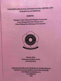 PARADIPLOMASI DALAM KERJASAMA SISTER CITY SURABAYA LIVERPOOL
