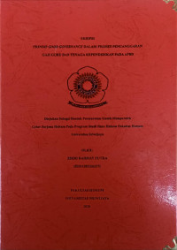 PRINSIP GOOD GOVERNANCE DALAM PROSES PENGANGGARAN GAJI GURU DAN TENAGA KEPENDIDIKAN PADA APBD