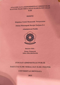 Image of ANALISIS GAYA KEPEMIMPINAN DIREKTUR DI KANTOR PDAM TIRTA OGAN KABUPATEN OGAN ILIR