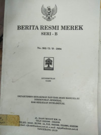 BERITA RESMI MEREK SERI- B No. 382/X/B-2004