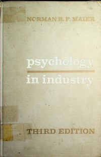 Psychology in Industry Third Edition