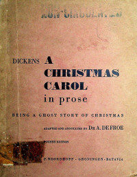 DICKENS A CHRISTMAS CAROL in prose BEING A GHOST STORY OF CHRISTMAS