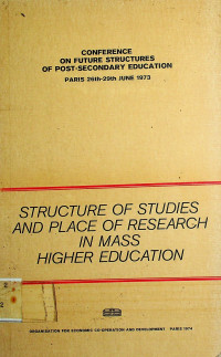 STRUCTURE OF STUDIES AND PLACE OF RESEARCH IN MASS HIGHER EDUCATION