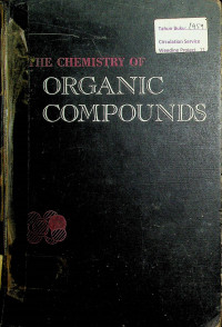 THE CHEMISTRY OF ORGANIC COMPOUNDS