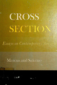 CROSS SECTION; Essays on Contemporary America