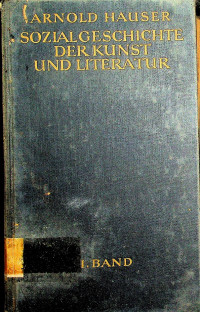 SOZIALGESCHICTE DER KUNST UND LITERATUR