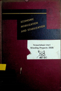 ECONOMIC MOBILIZATION AND STABILIZATION