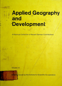 Applied Geography and Development: A Biannual Collection of Recent German Contributions, Volume 15