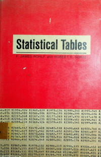 Statistical Tables