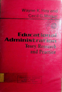 Educational Administration: Theory, Research and Practice