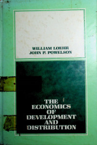 THE ECONOMICS OF DEVELOPMENT AND DISTRIBUTION