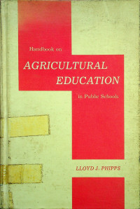 Handbook on AGRICULTURAL EDUCATION in Public Schools