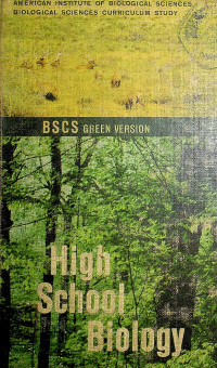 BSCS GREEN VERSION; High School Biology