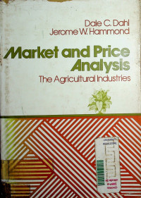 Market and Price Analysis: The Agricultural Industries