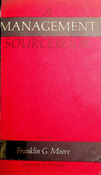 A MANAGEMENT SOURCEBOOK