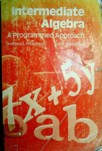 Intermediate Algebra: A Programmed Approach