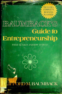 BAUMBACK'S Guide to Entrepreneurship