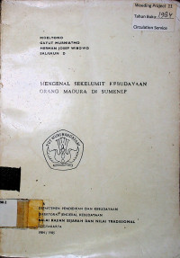 MENGENAL SEKELUMIT KEBUDAYAAN ORANG MADURA DI SUMENEP