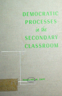 DEMOCRATIC PROCESSES in the SECONDARY CLASROOM