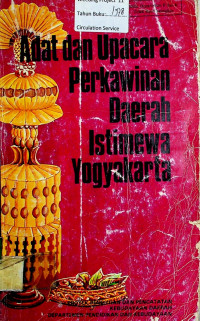 Adat dan Upacara Perkawinan Daerah Istimewa Yogyakarta