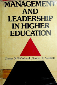 MANAGEMENT AND LEADERSHIP IN HIGHER EDUCATION