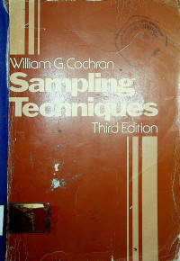 Sampling Techniques Third Edition