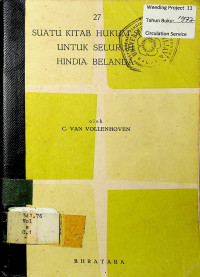 SUATU KITAB HUKUM ADAT UNTUK SELURUH HINDIA BELANDA