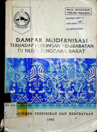 DAMPAK MODERNISASI TERHADAP HUBUNGAN KEKERABATAN DI NUSA TENGGARA BARAT