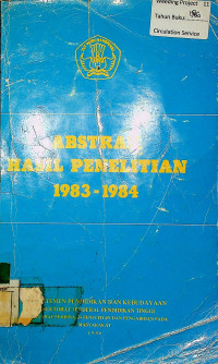 ABSTRAK HASIL PENELITIAN 1983 - 1984