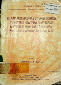 TELAAH PERBANDINGAN SEJARAH BURAYAK PLANKTONIK TERUTAMA AVERTEBRATA BENTIK DARI GOBA-GOBA PULAU PARI PADA BULAN SEPTEMBER-DESEMBER 1982