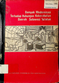 Dampak modernisasi terhadap hubungan kekerabatan daerah Sulawesi Selatan