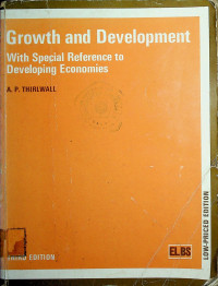 Growth and Development: With Special Reference to Developing Economies