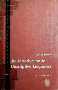 An Introduction to Descriptive Linguistics