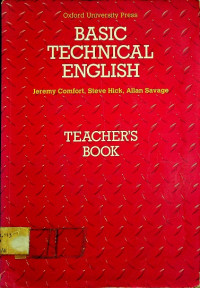BASIC TECHNICAL ENGLISH : TEACHER'S BOOK
