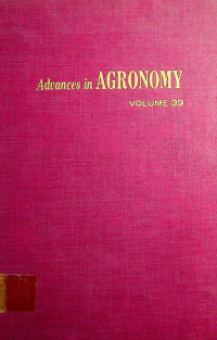 Advances in AGRONOMY, Volume 39