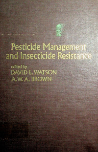 Pesticide Management and Insecticide Resistance