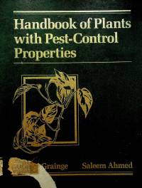 Handbook of Plants with Pest-Control Properties