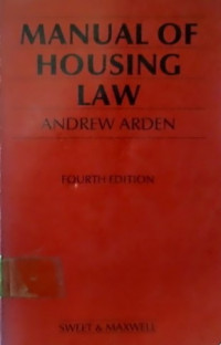 MANUAL OF HOUSING LAW, FOURTH EDITION