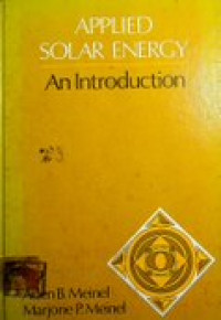 Applied solar energy ; an introduction