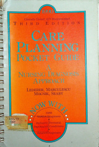 CARE PLANNING POCKET GUIDE A NURSING DIAGNOSIS APPROACH THIRD EDITION