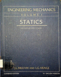 ENGINEERING MECHANICS: STATICS, VOLUME 1, SECOND EDITION