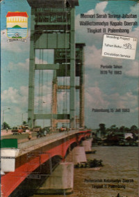 Image of Memori Serah Terima Jabatan Walikotamadya Kepala Daerah Tingkat II Palembang