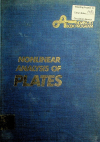 ADVANCED BOOK PROGRAM, NONLINEAR ANALYSIS OF PLATES