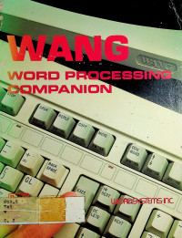 WANG WORD PROCESSING COMPANION