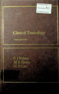Clinical Toxicology, third edition