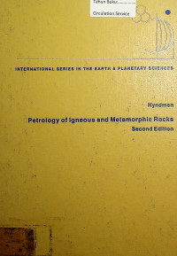 Petrology of Igneous and Metamorphic Rocks Second Edition