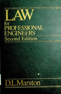 LAW for PROFESSIONAL EBGINEERS, Second Edition