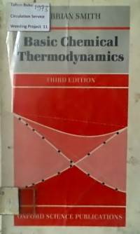 Basic Chemical Thermodynamics, THIRD EDITION